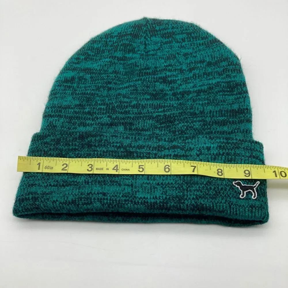 Pink Victoria Secret Women’s Green Beanie One Size Like New